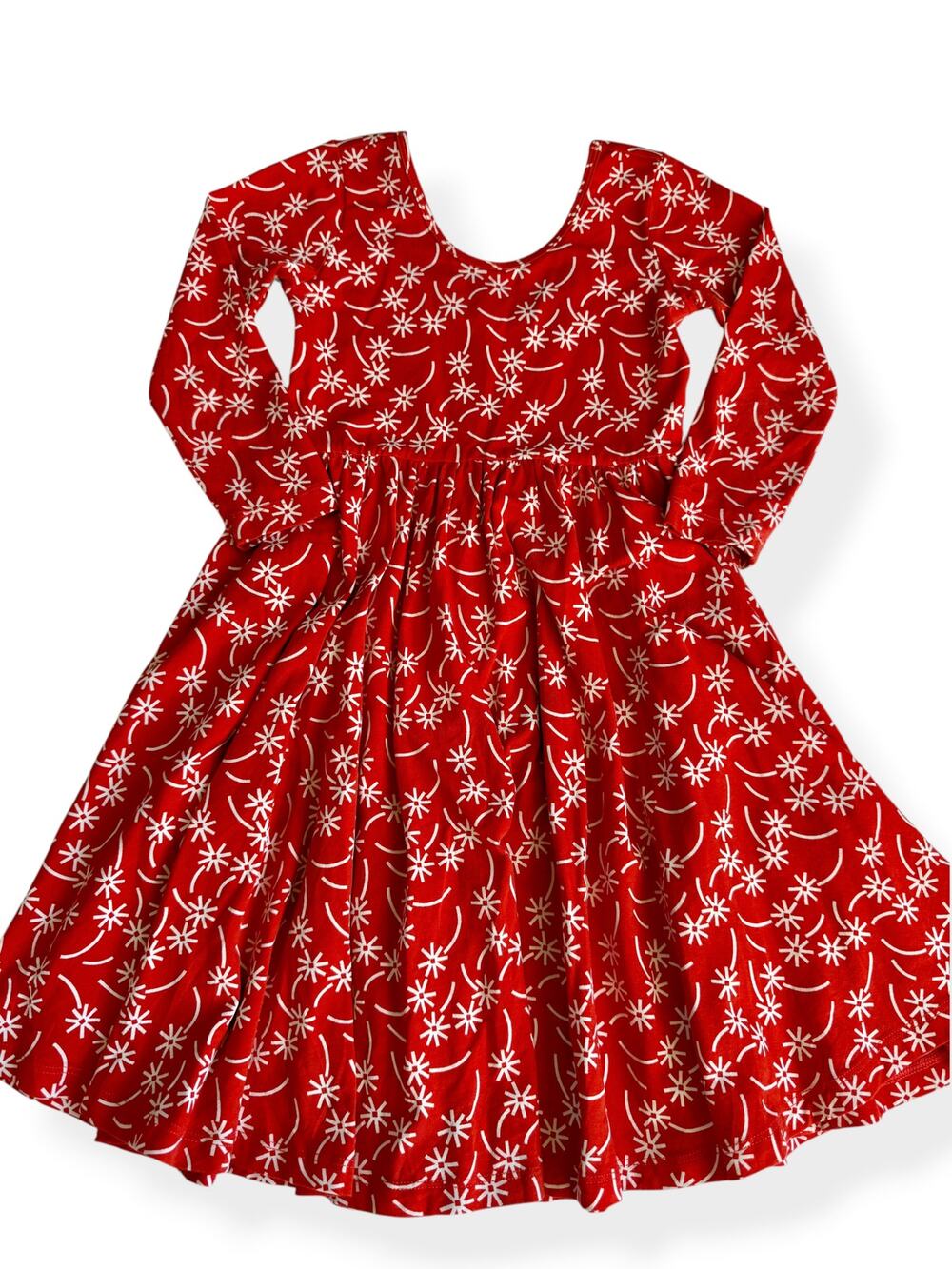 Alice + Ames Dandelion Dreams Long Sleeve Ballet Twirl Dress Red Girls 6